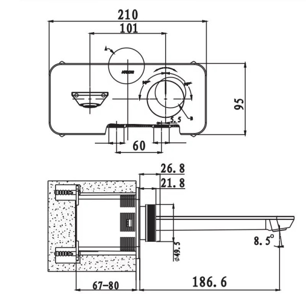 Смеситель для раковины Arrow ARM12872CP